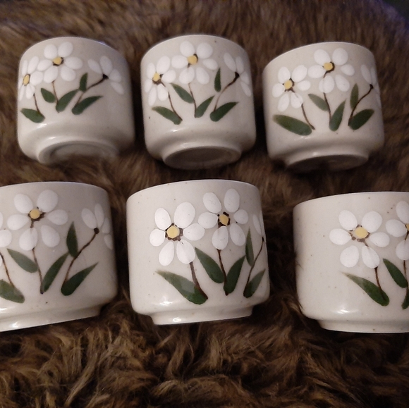 Vintage Other - Set of handpainted espresso/ green tea cups
